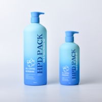 Offre Spéciale – Bouteille en PET Plastique Dégradé de Couleurs 500ml 1000ml avec Pompe Distributrice pour Shampoing, Gel Douche et Lait Corporel – Fourniture Personnalisée
