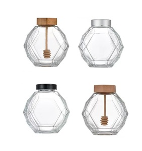 Bình Thủy Tinh Lọ Mật Ong 250G 500G Có Que Múc Và Nắp Lọ Thủy Tinh Kín Bình Đựng Mật Ong Trong Suốt Bình Đựng Mật Ong Hình Lục Giác - Product Image 5