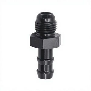 Conector de manguera para modificación de automóviles, adaptador de inserción de aleación de aluminio negro 6AN a 3/8 para actualización del sistema de combustible - Product Image 2