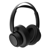 Casque sans fil supra-auriculaire à réduction de bruit active (ANC) avec haut-parleur de 40 mm, basses profondes, Bluetooth, pour la musique et le divertissement à domicile