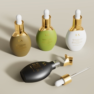 Flacone in Vetro da 30 ml con Erogatore a Pressione per Essenze e Emulsioni, Bottiglia Airless per Siero con Pompa, Confezione di Lusso - Product Image 6