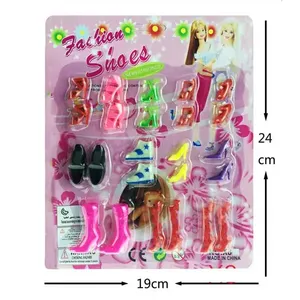 Jinming Wholesale High Quality Plastic Fashion Doll Accessories Kids Toys Mini Doll Shoes For Girls