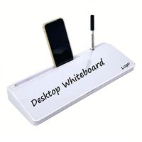 Ordinateur bureau Pad Stand petit tableau blanc de bureau en verre magnétique avec boîte organisateur écriture manuscrite multi-fonction bureau w