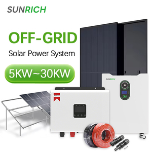 ระบบโซลาร์เซลล์ออฟกริดราคาประหยัด ชุดเต็มไฮบริด 5kw 10kw 15kw 20kw 30kw พร้อมระบบกักเก็บพลังงานแบตเตอรี่สำหรับบ้าน - Product Image 1