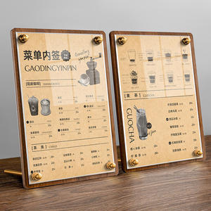 Hotel commerciale moderno tavolo acrilico porta segni di carta di visualizzazione personalizzata per il ristorante Bar e la promozione panetteria - Product Image 3