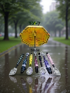 Ombrello Reversibile Fy-7 a 8 Stecche, Apertura Manuale, Protezione da Sole e Pioggia, Ombrello da Viaggio in Tessuto Pongee per Adulti - Product Image 2