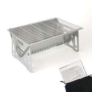 Parrilla Portátil Plegable de Carbón y Leña de Alta Calidad, Mini Estufa de Acero Inoxidable para Acampar, Pescar, Playa, Jardín y Fiestas - Product Image 1