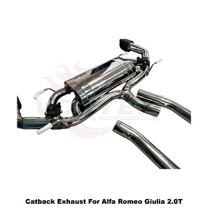 ระบบท่อไอเสียสแตนเลส Vortex Performance สำหรับ Alfa Romeo Giulia 2.0T พร้อมวาล์วอิเล็กทรอนิกส์ ชุดแคทแบ็ก ปรับแต่งเสียงท่อไอเสีย - Product Image 5