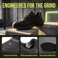 Chaussures de sécurité pour hommes, personnalisées avec logo OEM, tige en KPU, imperméables, légères, résistantes aux perforations, pour le sport et le travail