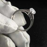 Bague en argent sterling 925 avec moissanite en forme de poire de 7 mm, couleur D, pureté VVS, 2 carats, pour femme et homme, idéale pour un anniversaire, passe le test du diamant