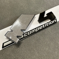 Emblème de badge de coffre de voiture de compétition 3D ABS Thunder Edition Autocollant pour BMW M1 M2 M3 M4 M5 M6 M7 M8 Noir brillant et chrome
