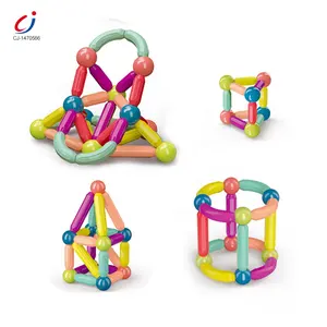 Trending Popular Stem 3D Magnet Magnetic Rods Sticks Educational Toy Creative Flexible Magnetic Building Sticks And Balls Toy