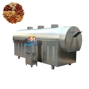 Full Automatic Drum Peanut Roaster Hot Groundnut Roasting Line Electric Nut Roaster Machine On Sale