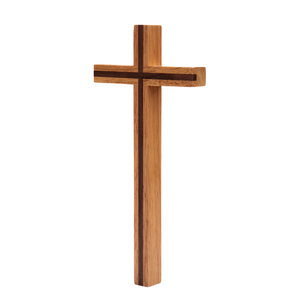 Cruz Cristiana de Madera Hecha a Mano para Colgar en la Pared, Crucifijo Decorativo Rústico, Cruz Religiosa para el Hogar, Iglesia, Sala de Oración, Capilla - Product Image 1