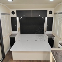 Caravane tout-terrain standard australienne de 22 pieds, caravane de luxe en fibre de verre tout-terrain avec grand canapé-lit, caravane familiale hybride