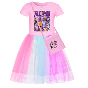 ชุดเดรสลายดาวแม่มด kpop สำหรับผู้หญิง, เดรสลูกไม้สีรุ้งชุดเดรสฤดูร้อนและฤดูใบไม้ผลิ/ฤดูใบไม้ร่วง - Product Image 3