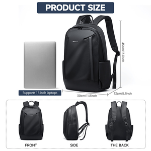 Mochila Mate <span class=keywords><strong>Elan</strong></span> negra para hombre, bolsas antirrobo Oxford, mochila impermeable para ordenador portátil de 16 pulgadas para hombre, mochila escolar de viaje de negocios - Product Image 2