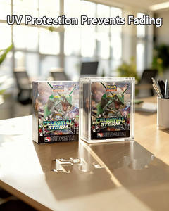 Clear Acrylic Display Case for Pokemoned Booster Box Vertical Desktop UV Protection Pre-Assembled - Product Image 1