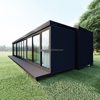 Maison conteneur extensible modèle cube de 40 pieds, 2 chambres à coucher