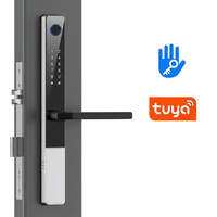 Serrure intelligente extérieure étanche en aluminium Ttlock pour application, serrure électronique à empreinte digitale et mot de passe numérique coulissante, compatible Tuya WiFi