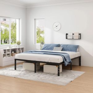 Wholesale Queen Size Metal <b>Bed</b> <b>Frame</b>, 16" Heavy-Duty <b>Platform</b> <b>Bed</b> with Storage, Easy Assembly, No Box Spring - Product Image 6