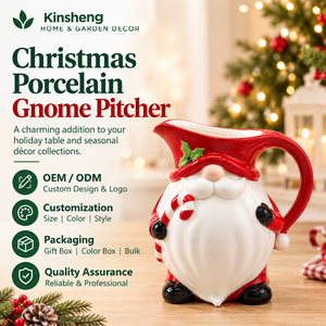 Jarra de Porcelana con Diseño de Gnomo Navideño para Leche, Juego de Vajilla, Diseño Festivo de Santa <span class=keywords><strong>Claus</strong></span>, Colección de Utensilios de Cocina para Venta al por Mayor - Product Image 1