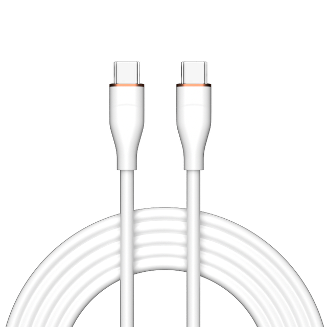 High Quality PD 60W Silicone USB C to USB C Data Cable for Samsung Note 20 Printer Charging Wholesale