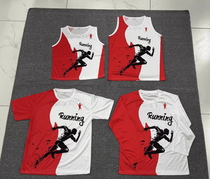 T-shirts personnalisés à sublimation en polyester 100%, décontracté, athlétique, marathon, sport, course à pied, maillot en polyester vierge imprimé avec logo - Product Image 2