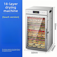 Intelligente Premium Multifunctionele RVS Elektrische Digitale Automatische Voedseldehydrator voor Fruit en Groenten
