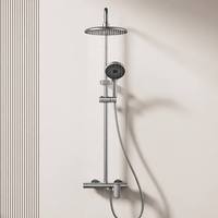 Ensemble de douche mural rond haute pression en aluminium anodisé, style minimaliste moderne, 3305, pour la maison, l'hôtel, la salle de bain, usage quotidien sanitaire