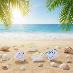 Fermagli per capelli serie Zi Ocean da 5,5 cm con design di animali marini a cartoni animati per bambini e ragazze - Product Image 3