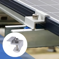 Colliers de fixation d'extrémité pour support solaire, colliers intermédiaires solaires personnalisés pour système de montage solaire