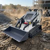 Mini-chargeuse compacte sur chenilles hydraulique avec moteur diesel Kohler, 360 kg - 380 kg, avec chargeur frontal et broyeur pour utilisation en verger