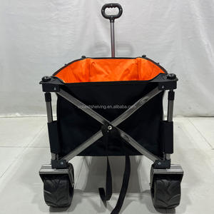 รถเข็นแคมป์ปิ้งกลางแจ้งขนาดใหญ่ปรับแต่งได้ พับเก็บง่าย พร้อมหลังคาสำหรับชายหาด รองรับ OEM - Product Image 1