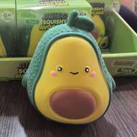 Jouet Squishy Géant Avocat Mignon, Doux et à Remontée Lente, Anti-Stress, Jouet Sensoriel Kawaii pour Enfants, Cadeau et Faveur de Fête