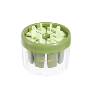 Moules à glace en plastique vert et orange, 6 cavités, pour glaces maison - Product Image 5