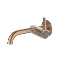 Robinet de lavabo encastré moderne monotrou doré en laiton avec cartouche céramique, mitigeur eau chaude et froide
