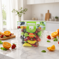Verpakking van verse groenten op maat, ademende plastic fruitzak met handvat