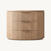 Lit en bois massif de luxe sur mesure, taille Queen ou King, style doux, meubles de chambre à coucher, villa, tête de lit étendue, ensemble de lit de chambre à coucher