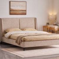 Lit double en tissu UF925 minimaliste européen 2026, nouveau modèle