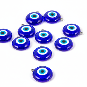 Cuentas de cristal hechas a mano, amuleto de ojo malvado, turco, colgante - Product Image 2