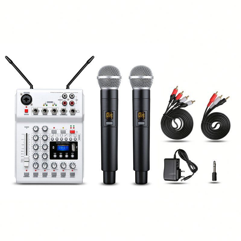 GAX-350 1-микрофонный 3-линейный мини-миксер с микрофоном для домашней вечеринки