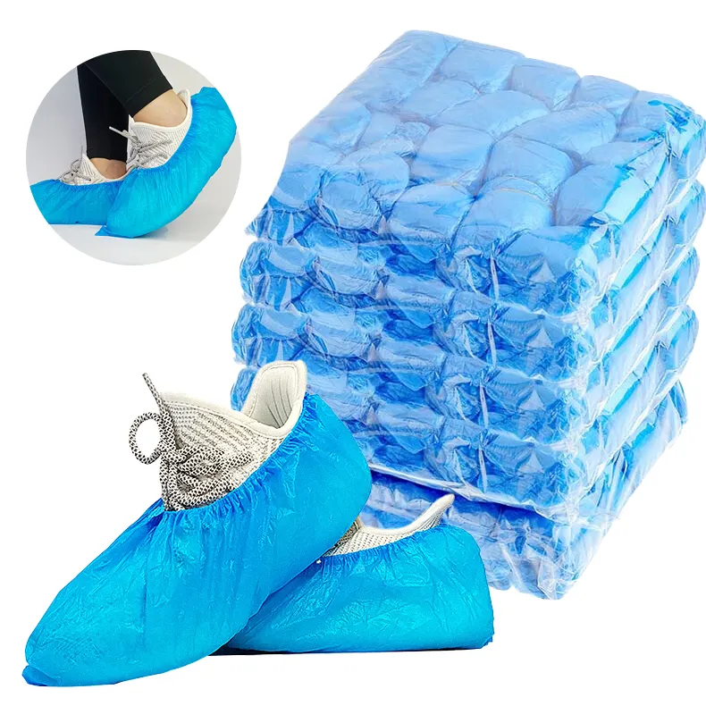 Оптовая продажа с завода, водонепроницаемые пластиковые чехлы для обуви PE/CPE, нетканые одноразовые бахилы