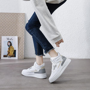 Nouveauté d'automne <span class=keywords><strong>pour</strong></span> femmes, chaussures décontractées à lacets, baskets à semelle épaisse, chaussures de sport blanches, vente en gros - Product Image 2