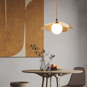 Nordic Minimalist Wrought Iron Restaurant Pendant <b>Light</b> Japanese Style Glass Bar Counter <b>Dining</b> Chandeliers Pendant <b>Lights</b>" - Product Image 5