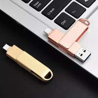 Gitra – clé Usb 3 en 1 pivotante en métal, support à mémoire de 16GB, support à mémoire de 64GB et 32GB, support à mémoire de 128GB