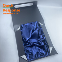 Coffret Cadeau de Luxe Personnalisé Pliable à Couvercle Aimanté, pour Emballage de Mèches de Cheveux, Boîte Type Valisette Réutilisable pour Perruques