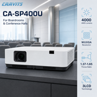 Projecteur CAAVITS CA-SP400U 4000 Lumens 3LCD WUXGA 4K Haute luminosité pour salles de réunion et salles de conférence