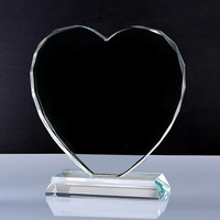 Marco de Fotos de Cristal Grabado con Corazón en Blanco, Económico y Popular, Impresión UV, Personalizado, Estilo Mascota de Moda