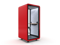 Cabine de bureau acoustique insonorisée OMNI moderne avec ventilation intégrée, design modulaire, lumière LED à détecteur de mouvement